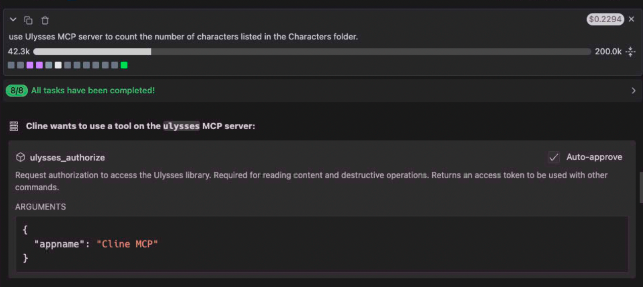 Querying character count